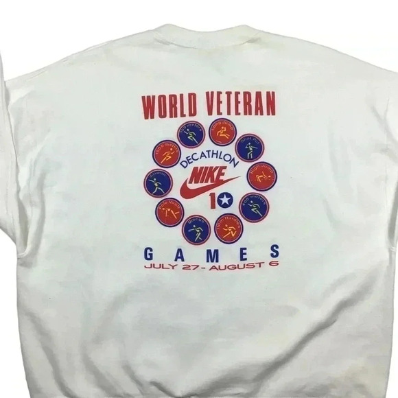 Vintage 80s Nike World Veteran decathlon games crewneck​ - Picture 1 of 4